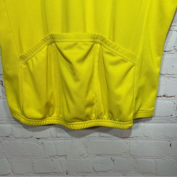 Bellwether Cycling Jersey Mens Large Yellow Short Sleeve Back Pockets 1/4 Zip - Picture 5 of 8